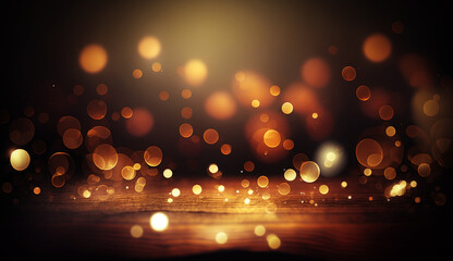 Poster - Abstract background with beautiful gold cicles. generative ai.