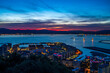 © beataaldridge - Sunset over Gibraltar town and the Bay of Gibraltar, UK