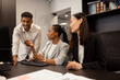© Stock Rocket - Shot of a Multiracial group of colleagues discussing something on a desktop computer.