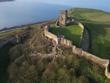 Aerial View Of Scarborough Castle, North Yorkshire 