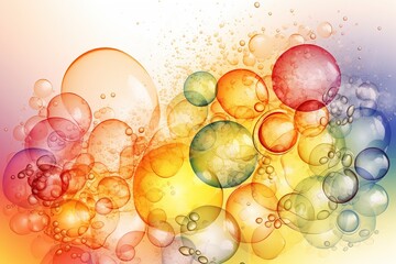 Poster - bubbles isolated on white background. Generated by AI