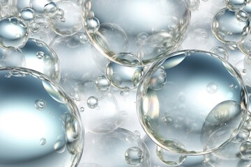 Poster - bubbles isolated on white background. Generated by AI