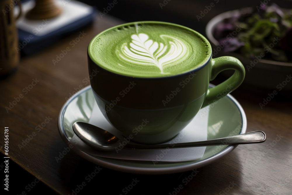 Matcha Visualization Generative ai. Matcha tea Stock Illustration | Adobe Stock
