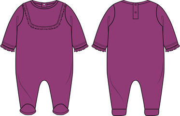 NEW BORN AND TODDLER WEAR ROMPER VECTOR ILLUSTRATION