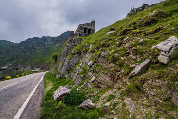 Wall Mural - Building next to Transfagarasan Road in Carpathian Mountains in Romania