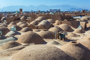 Poster - Small domes one the roofs of bazaar in Yazd, Iran