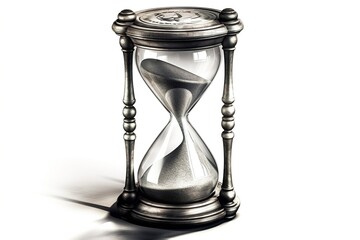 Aufkleber - hourglass isolated on white background. Generated by AI