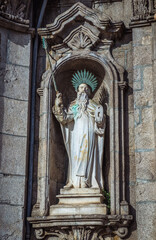 Sticker - Sculpture on a facade of Carmo Church in Porto city, Portugal