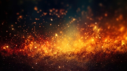 Poster - Beautiful fire background, generative ai.
