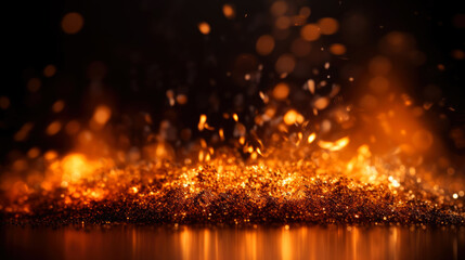 Poster - Beautiful fire background, generative ai.
