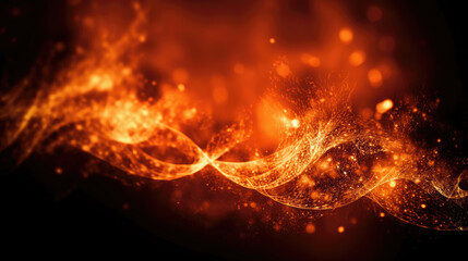 Poster - Beautiful fire background, generative ai.
