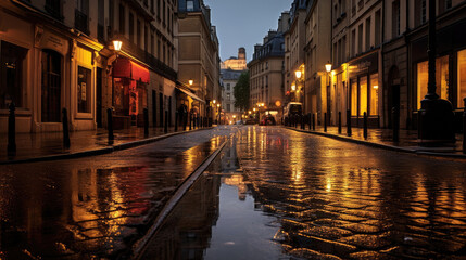 Paris after rain. Generative ai