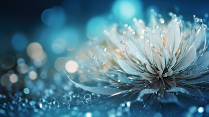 Fototapete - magical ice crystals, ornamental crystal. generative ai.