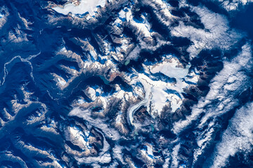 Wall Mural - scene of patagonia. digital enhancement. elements by nasa