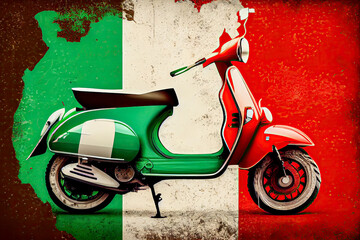 Wall Mural - colors of the country of Italy concept, concept graphic resources, generative ai