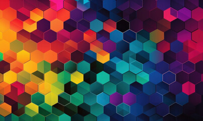 Wall Mural - colorful color Penrose tile or tessellation as a background or wallpaper. Generative AI