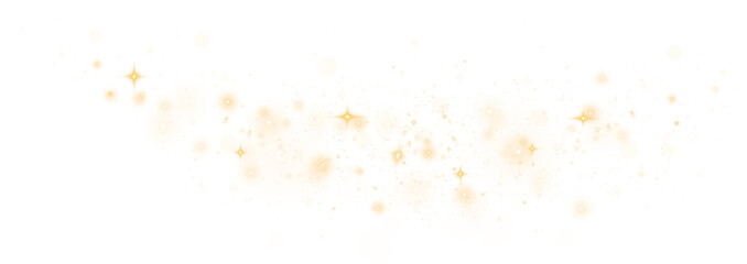 Wall Mural - golden glitter wave abstract illustration. golden stars dust trail sparkling particles isolated on t