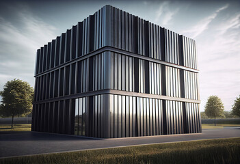 Poster - a striking glass tower with a twisted facade, creating an eye-catching architectural feature that st