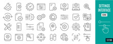Best Collection Setting Line Icons. Design, Window,...