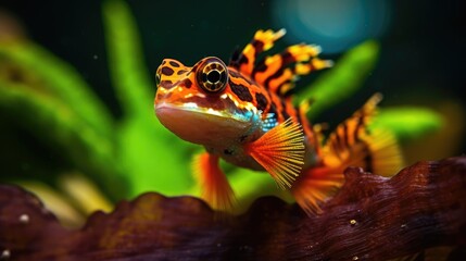 Mandarin dragonet in the wild. Generative AI