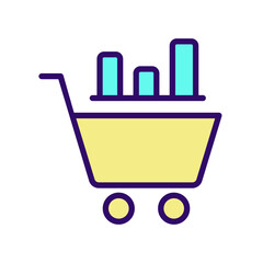 Sticker - Data mining in retail industry RGB color pixel perfect icon. Customer needs researching. Business analytics. Isolated vector illustration. Simple filled line drawing. Editable stroke. Arial font used