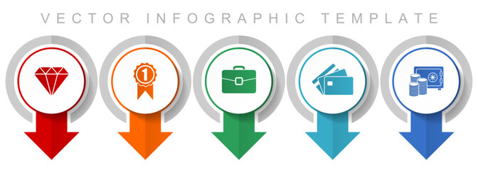 Poster - Shopping icon set, miscellaneous pointer icons such as diamond, badge, case, credit card and money for webdesign and mobile applications, modern design infographic vector template