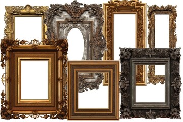 Poster - metal frame isolated on white background. Generated by AI