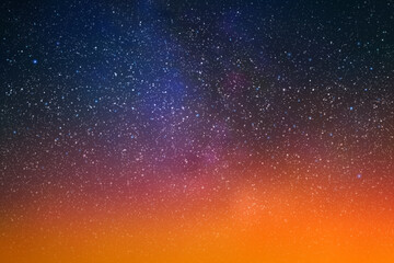Sticker - milky way, stars and nebula. night starry sky. space vector background