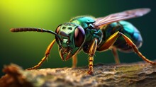 Cuckoo Wasp In The Wild. Generative AI