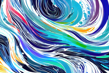  Colorful Splash - Bright Artistic Design with Watercolor Waves