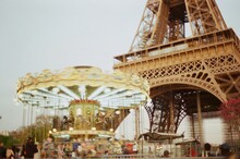 Merry Go Round At The Eiffel Tower