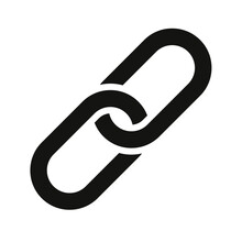 Web Link Icon. Chain Simple Pictogram Isolated.