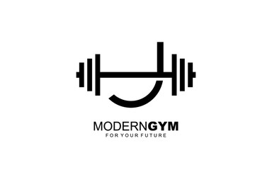 J logo gym vector for identity company. initial letter fitness template vector illustration for your brand.