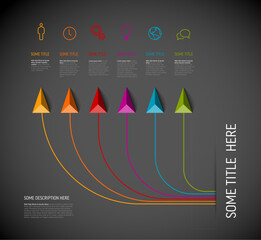 Poster - Simple dark infographic with title and six smaller element option items