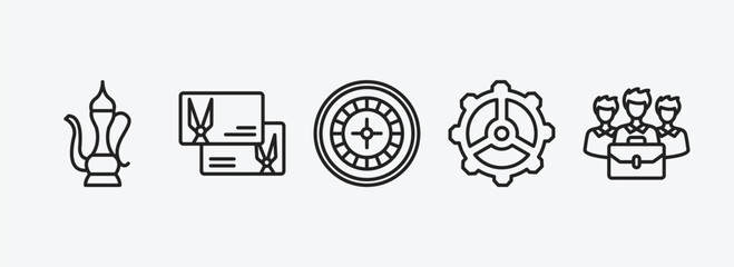 Poster - other outline icons set. other icons such as arabic jar, hair cut business card, roulette table, tings, limited liability vector. can be used web and mobile.