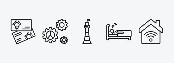 Poster - other outline icons set. other icons such as idea business card, mechanical gears, smeaton's tower, sleepy, smarthome vector. can be used web and mobile.