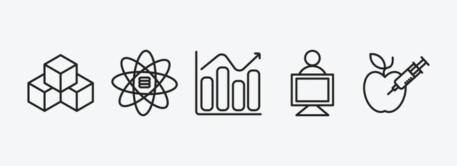 Poster - general outline icons set. general icons such as ar platform, big data scientist, business performance, coworking, gmo vector. can be used web and mobile.