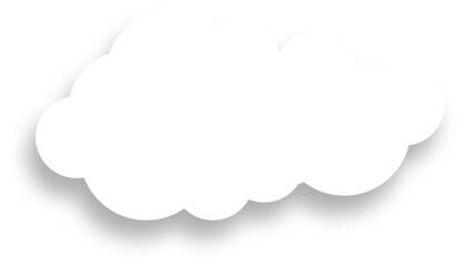 Wall Mural - white cloud with shadow design element
