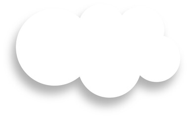 Wall Mural - white cloud with shadow design element
