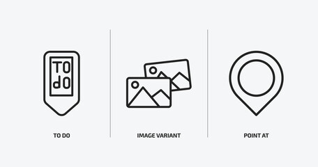 Poster - user interface outline icons set. user interface icons such as to do, image variant, point at vector. can be used web and mobile.