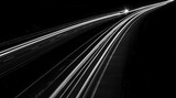 Fototapeta Kwiaty - lights of cars driving at night. long exposure