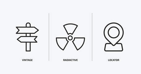 Poster - maps and flags outline icons set. maps and flags icons such as vintage, radiactive, locator vector. can be used web and mobile.