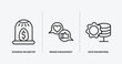 general outline icons set. general icons such as business incubator, brand engagement, data engineering vector. can be used web and mobile.