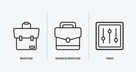 Poster - business collection. outline icons set. business collection. icons such as briefcase, business briefcase, tones vector. can be used web and mobile.