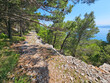 Hiking trail in Biokovo Nature Park on the Makarska Riviera in Croatia