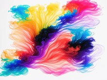 Multicolored Smoke. Created By A Stable Diffusion Neural Network.