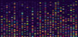 Genome map. DNA test and barcoding visualisation, abstract big genomic data sequence columns vector background illustration