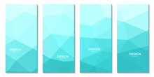 Abstract Brochures Geometric Aqua Green Gradient With Triangles Pattern Modern Background For Business