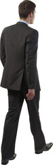 businessman in suit walking