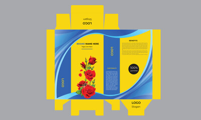 Wall Mural - Ready package design for milk drinks ect.chocolate package box design template.Vector Branding package design.Cardboard Box and Paper Tube Mockup.